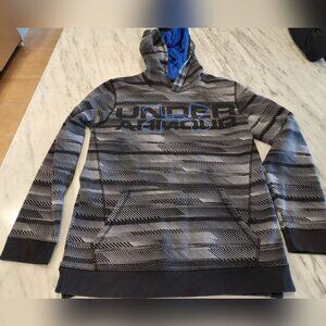 Under Armour Threadborne Pullover Hoodie Large Spellout Logo Size Youth XL